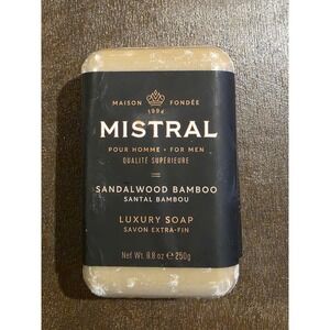 Mistral Bar Soap Organic Large 8.8 Ounce Crafted Soaps  Original Sandalwood